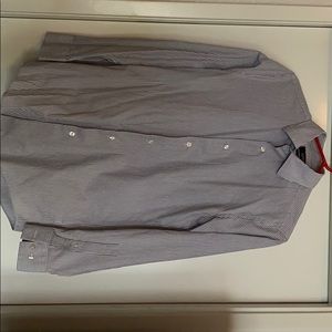 Apt 9 gray pinstripe long sleeve button down